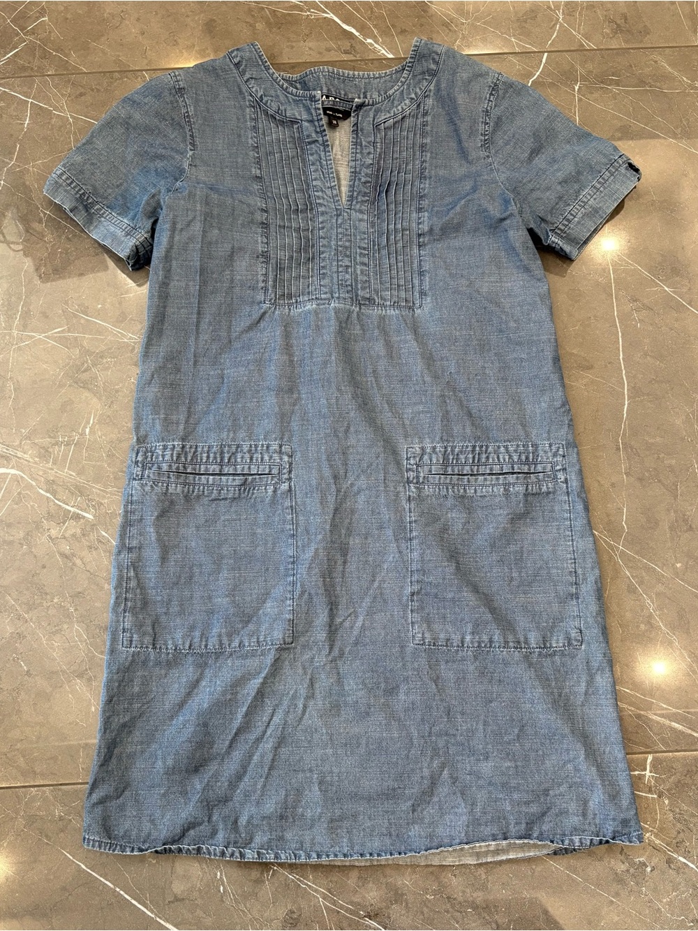 APC A.P.C. โJessโ Dress Denim Chambray EUC FR 38/US 6 Boho Festival Chic Paris